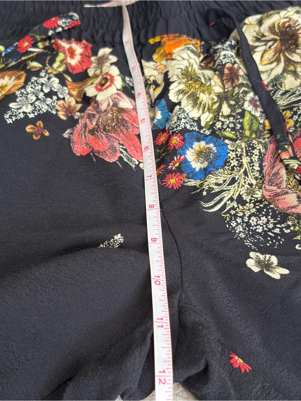 Philosophy Floral Wide-Leg Pants, Women’s Black XS Viscose Flowy Pants w/ Pocket - Picture 8 of 9